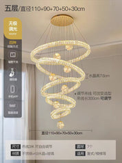 Lustre Cristal Duplo Pé Direito Alto Escada Hall Luxo Estrelas