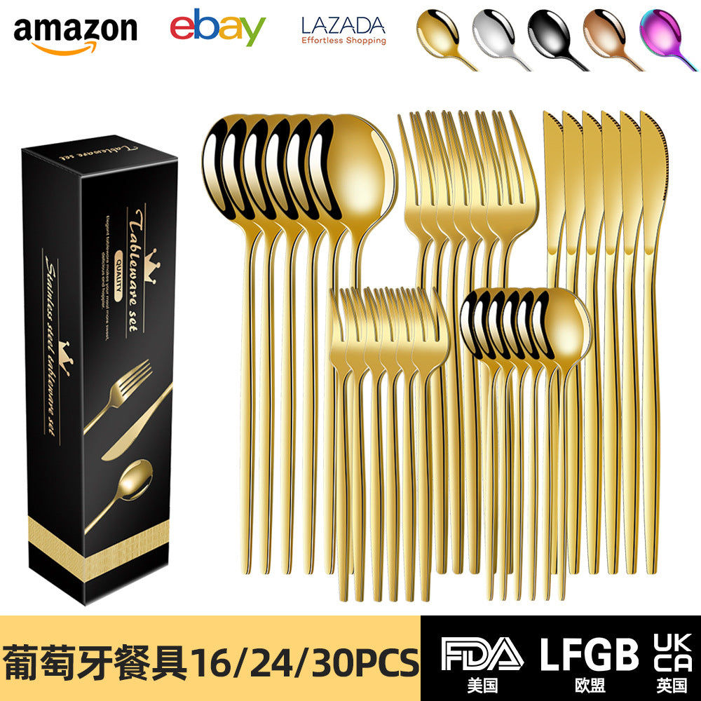 Jogo de talheres inox premium 16 peças completo