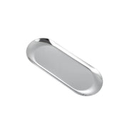 Bandeja oval dourada vintage europeu em inox acabamento espelhado