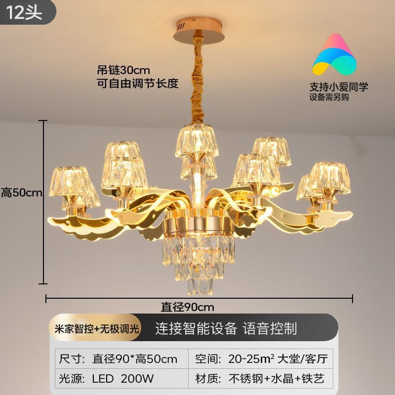 Lustre Pós-Moderno lâmpada LED cristal económico