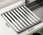 Escorredor dobrável silicone cozinha resistente calor ventilação