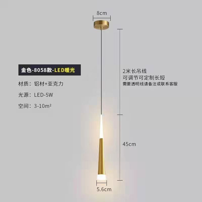 Lustre Pendente Cabeceira Moderno com Luz Quente Luxuoso