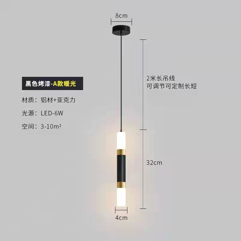 Lustre Pendente Cabeceira Moderno com Luz Quente Luxuoso