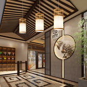 Lustre de Bambu Estilo Oriental Zen para Restaurantes e Ambientes