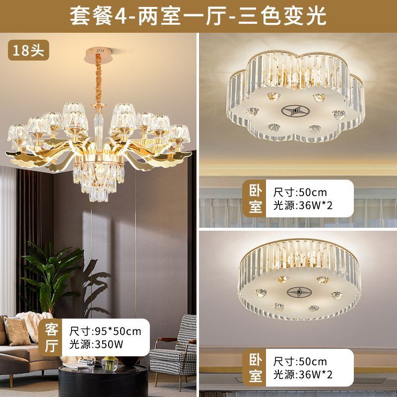 Detalhe cristais facetados Lustre elegante reflexo