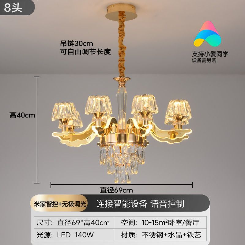 Lustre Cristal para Sala design inovador pós-moderno