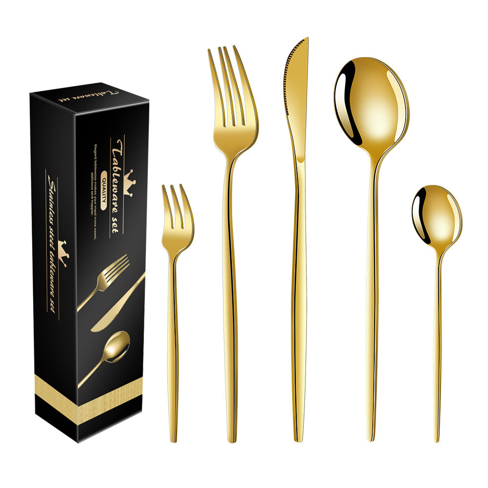 Jogo de talheres inox premium 24 peças completo