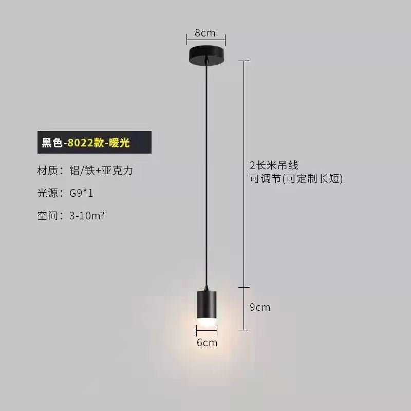 Lustre Pendente Cabeceira Moderno com Luz Quente Luxuoso