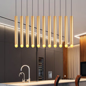 Pendente Cilíndrico Dourado Mini - Iluminação Direcionável