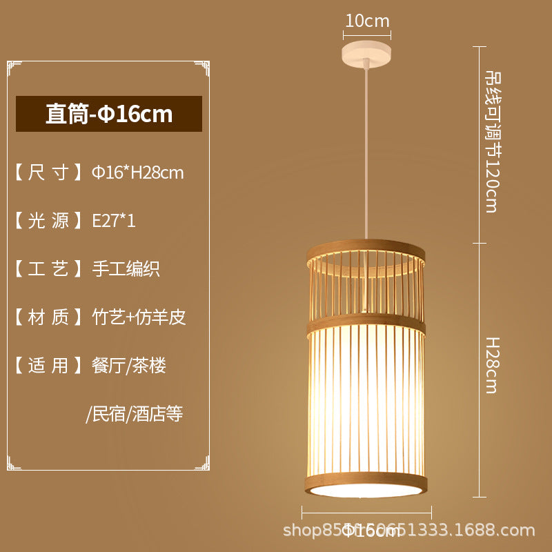 Lustre de Bambu Estilo Oriental Zen para Restaurantes e Ambientes