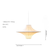 Instalação pendente Wabi-Sabi Disco Seda teto sala jantar elegante