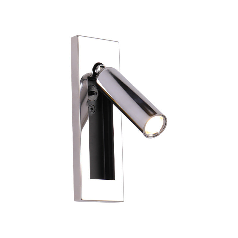 Arandela de leitura de embutir para cabeceira de cama estilo luxo com controle de intensidade de luz