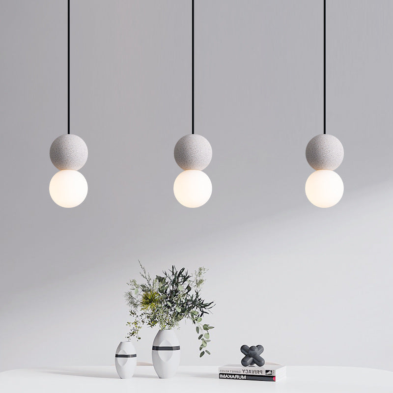 Luminária pendente infantil estilo nórdico cimento com LED integrado