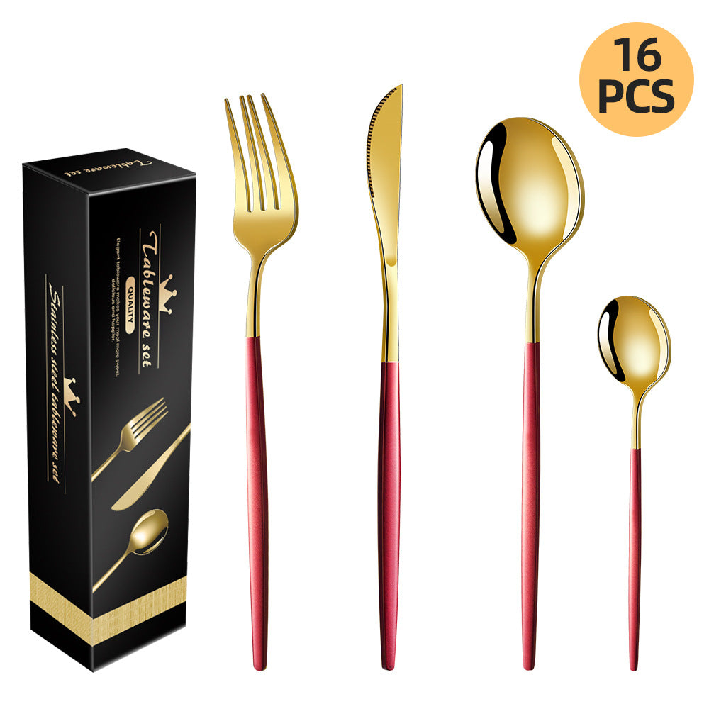 Caixa jogo de talheres inox premium 30 peças