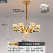Lustre Pós-Moderno iluminado pendente cristalino para sala