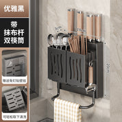 Organização cozinha completa com suporte parede facas multiuso acessórios