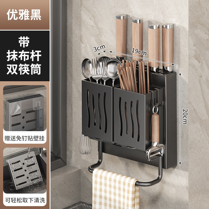 Organização cozinha completa com suporte parede facas multiuso acessórios
