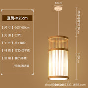 Lustre de Bambu Estilo Oriental Zen para Restaurantes e Ambientes