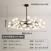 Lustre Pendente Firefly Moderno Galhos LED Dourado para Sala