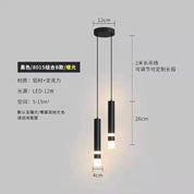 Lustre Pendente Cabeceira Moderno com Luz Quente Luxuoso